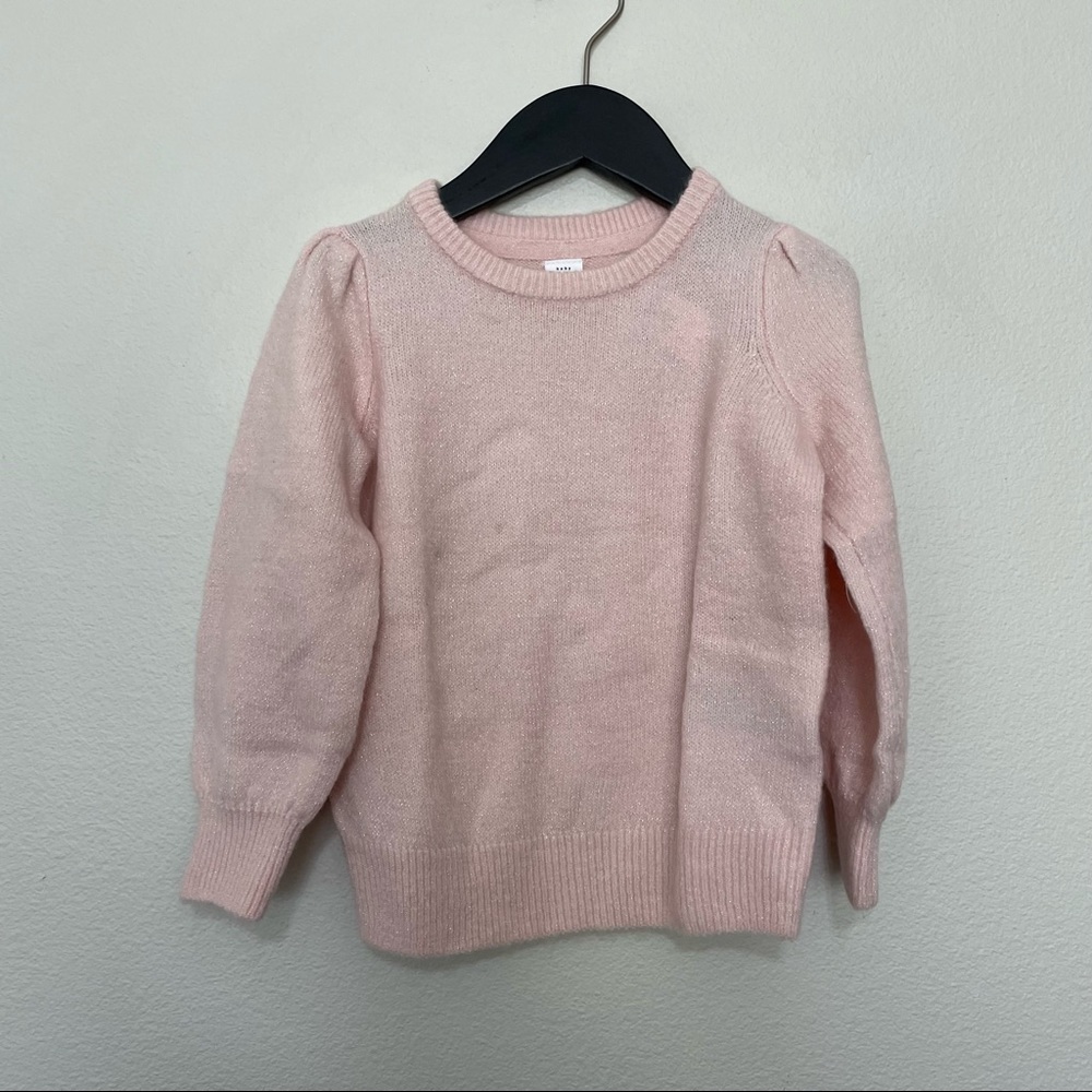 NWT gap girls lurex puff sleeve shimmer sweater sz.4yrs